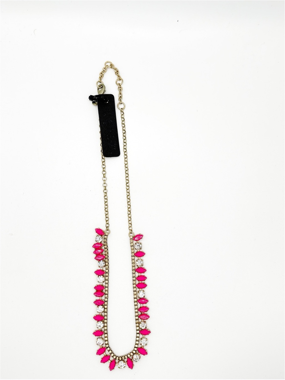 J.Crew NEW Hot Pink and Clear‎ Rhinestone Necklace